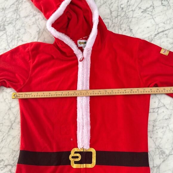 Tipsy Elves SANTA CLAUSE Christmas JUMPSUIT ONESIE WITH FUR Men’s Large - Picture 2 of 11
